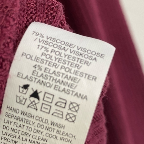 Lucky Brand Rib Ruffle Top, Tawny Port, Large - Picture 8 of 11